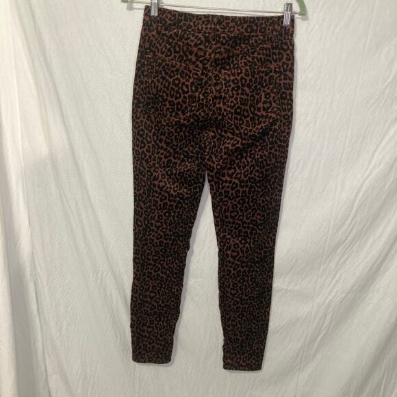Loft's Made and Loved Women's Size 2 Leopard High Raised Skinny Corduroy Pants - Picture 2 of 6